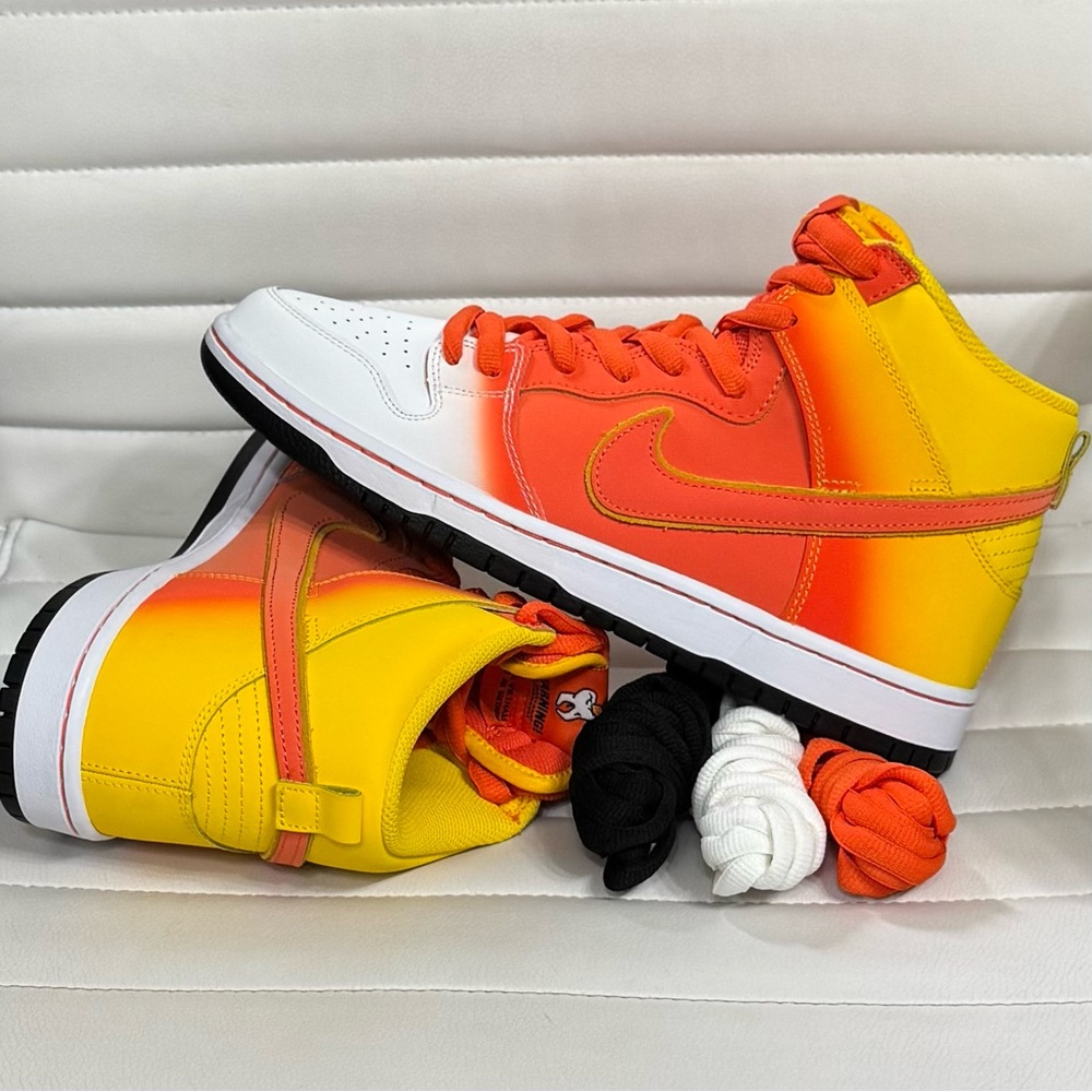 Nike SB Dunk High Pro Sweet Tooth Candy Corn Amarillo Orange Men 9.5 FN5107-700